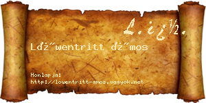 Löwentritt Ámos névjegykártya